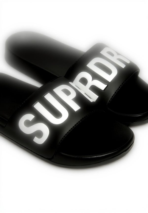 Superdry Damen Badeschuhe gepolsterte Riemen Core Pool Slide