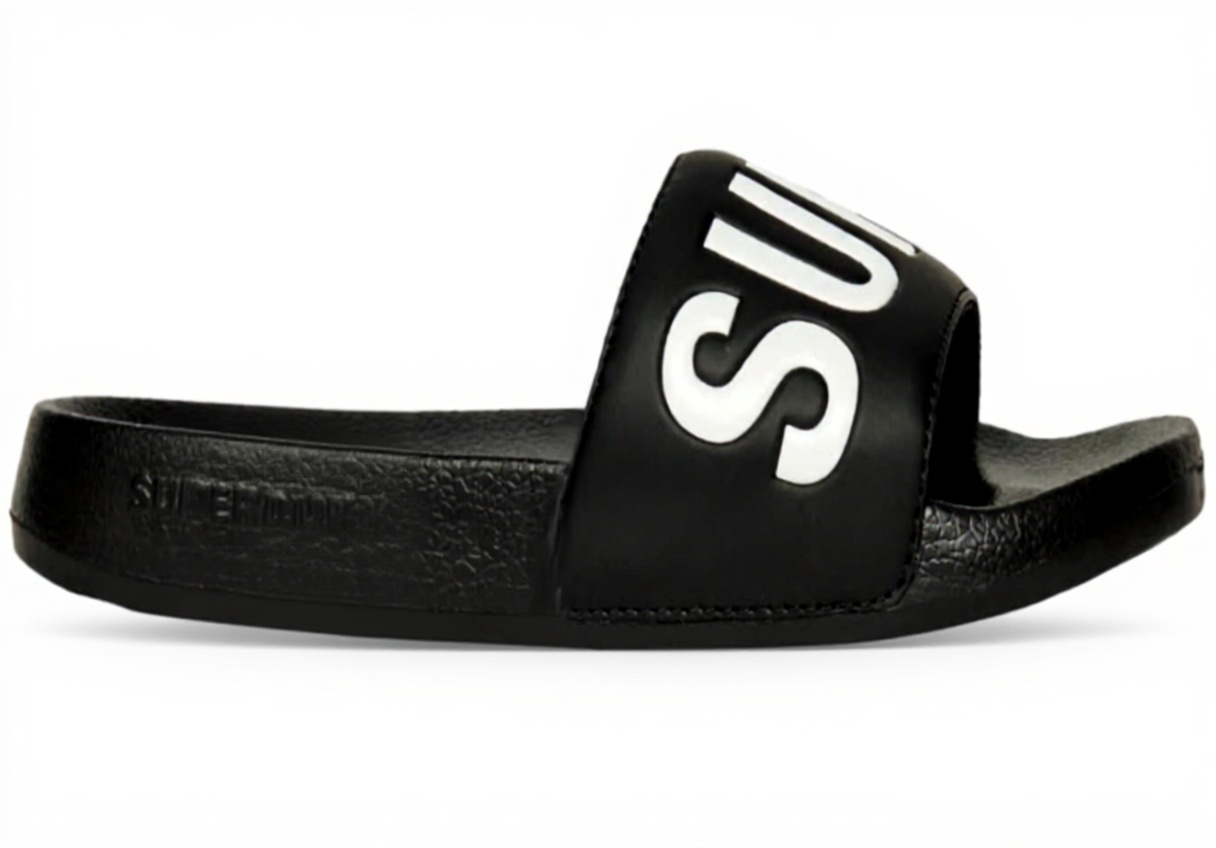 Superdry Damen Badeschuhe gepolsterte Riemen Core Pool Slide