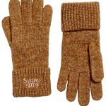Superdry Damen Handschuhe gerippte Strick geröstetes