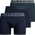 Herren Boxershorts Superdry 3er Pack Dunkelblau Retro-0