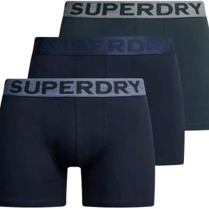 Herren Boxershorts Superdry 3er Pack Dunkelblau Retro-0