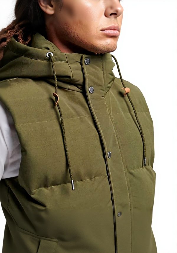Superdry Herren Everest Steppweste Kapuze schmale Passform