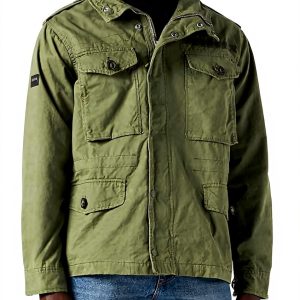 Superdry Herren Feldjacke Outdoor Freizeit matt grün
