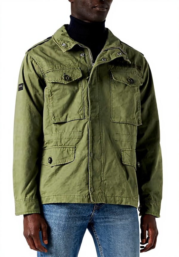 Superdry Herren Feldjacke Outdoor Freizeit matt grün