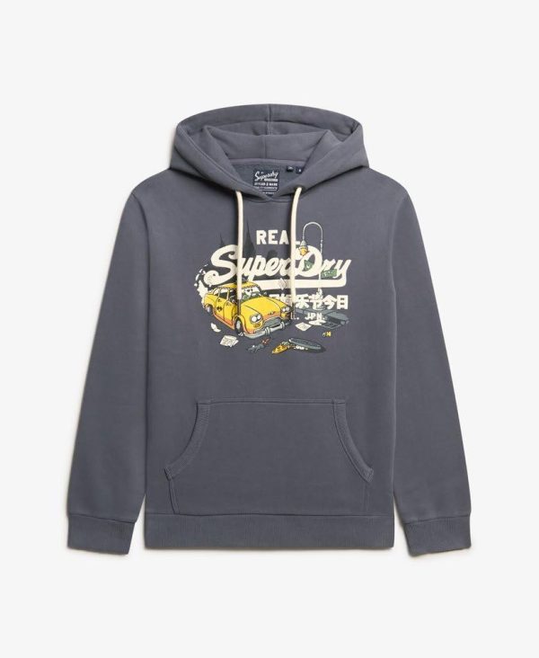 Superdry Herren Hoodie New York Grafik Vintage Logo-5
