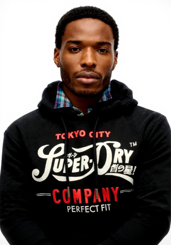 Superdry Herren Hoodie Kapuzenpullover lässige Passform