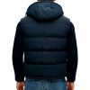 Superdry Herren Steppweste Kapuze finster marineblau