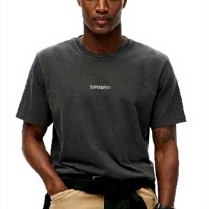 Superdry Herren Micro Logo T-Shirt lässige Passform