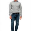 Superdry Herren Pullover Wollmischung Hellgrau Meliert