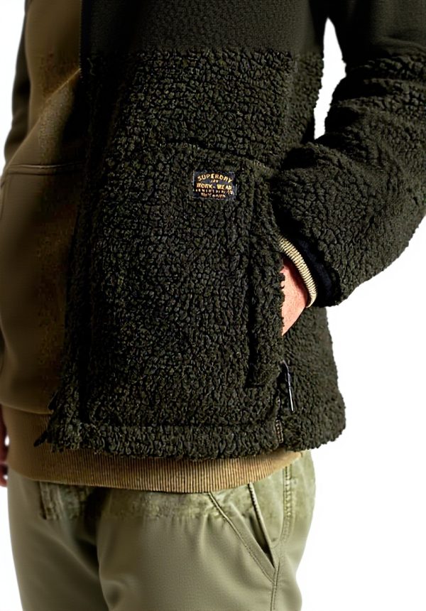 Superdry Herren Sherpa Workwear Jacke Stil Komfort