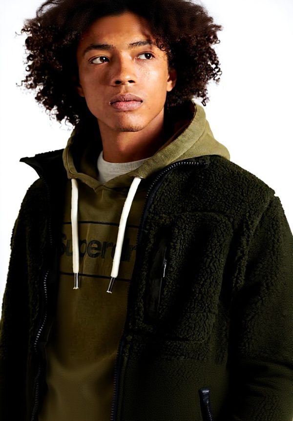 Superdry Herren Sherpa Workwear Jacke Stil Komfort