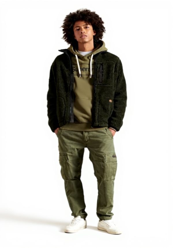 Superdry Herren Sherpa Workwear Jacke Stil Komfort