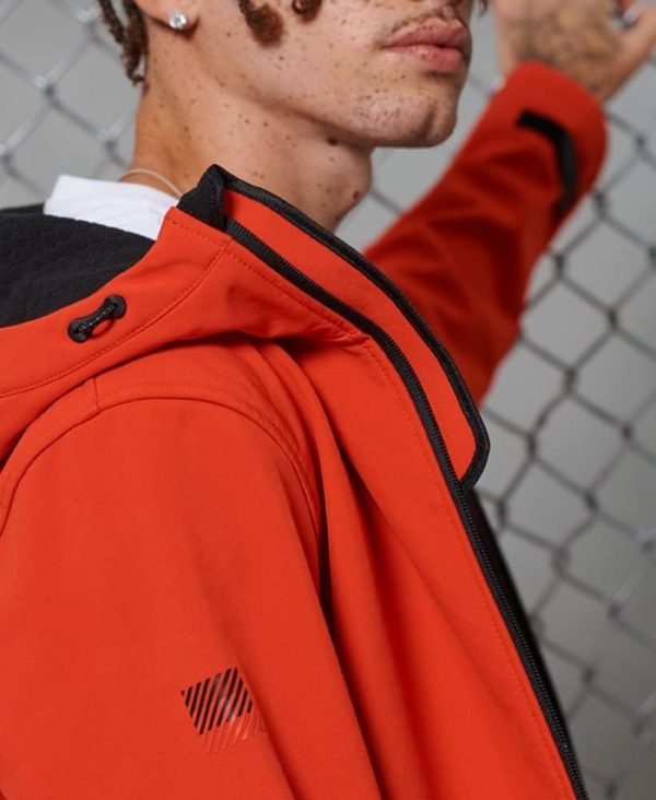 Superdry Softshelljacke Herren Kapuze Reißverschluss Taschen-3