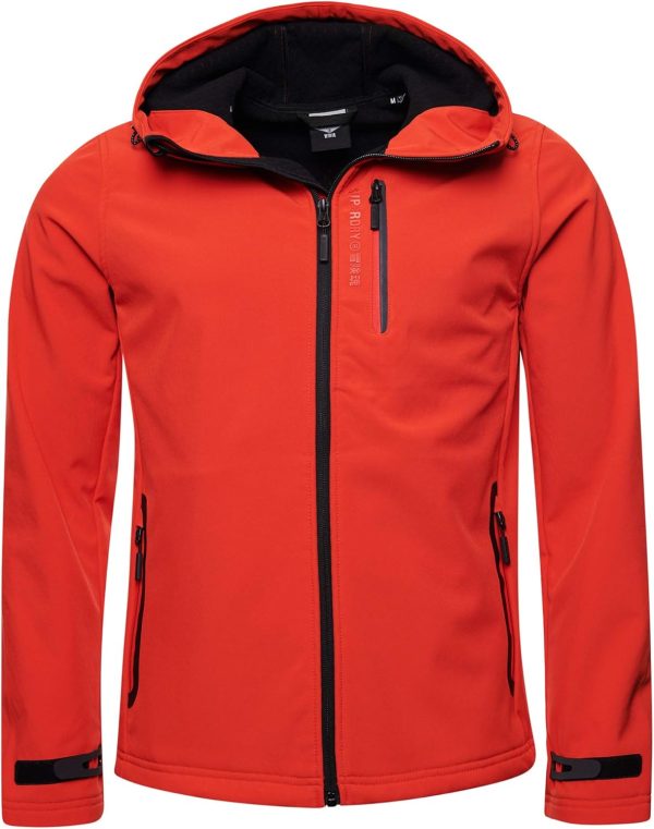 Superdry Softshelljacke Herren Kapuze Reißverschluss Taschen-0