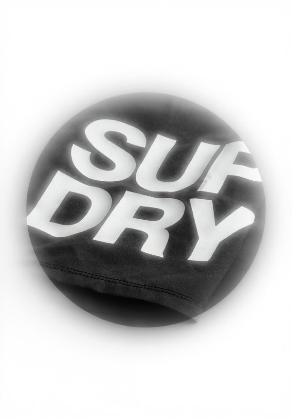 Superdry Badeshorts Herren lässige Passform Logo Schwarz