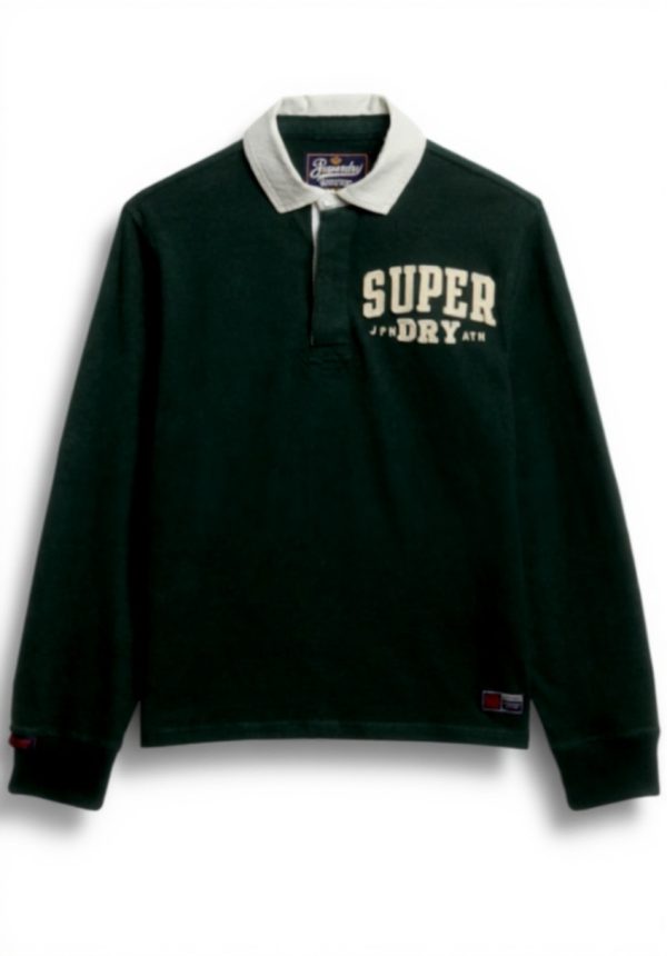 Superdry Herren Rugby-Hemd Vintage Athletic lässige Passform