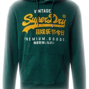 Kapuzenpullover Herren Superdry Vintage Relaxed Fit Grün