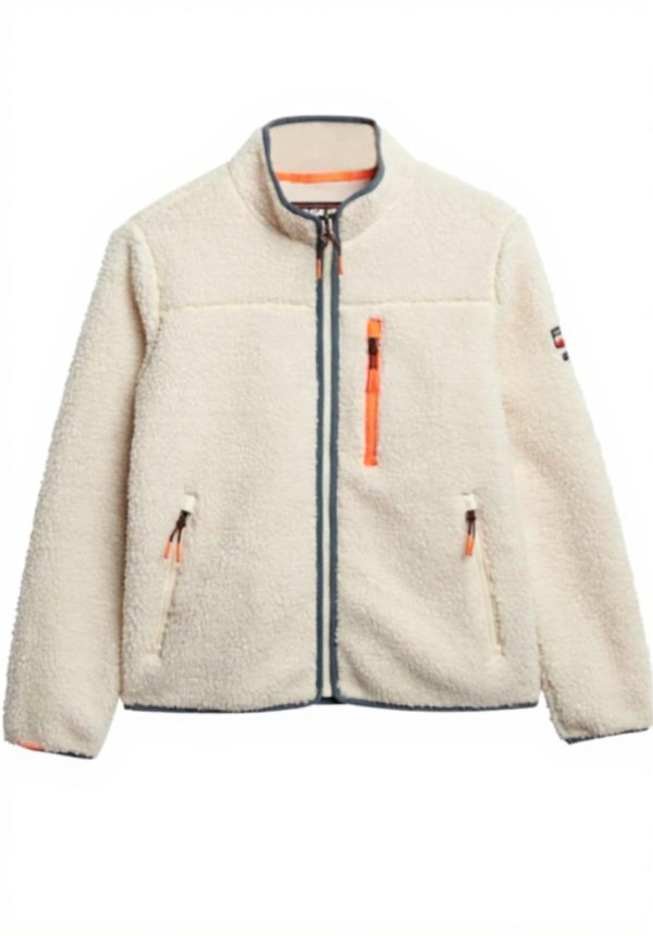 Superdry Damen Outdoor Sherpa Fleecejacke schmal Passform