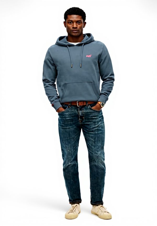 Superdry Kapuzenpullover Herren Loose Fit Sturmwetter Blau