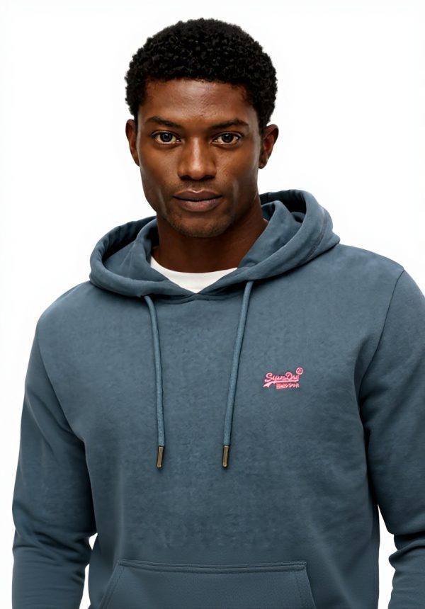 Superdry Kapuzenpullover Herren Loose Fit Sturmwetter Blau
