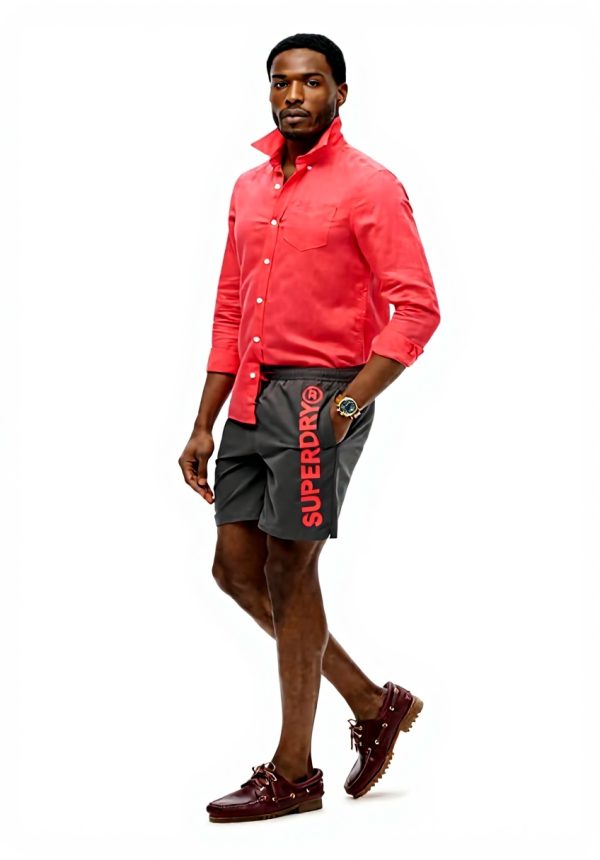 Superdry Badeshorts Herren 43,2 cm Sport Grafik lässig