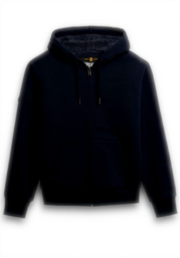 Superdry Herren Kapuzenpullover Borg gefüttert Marineblau XL