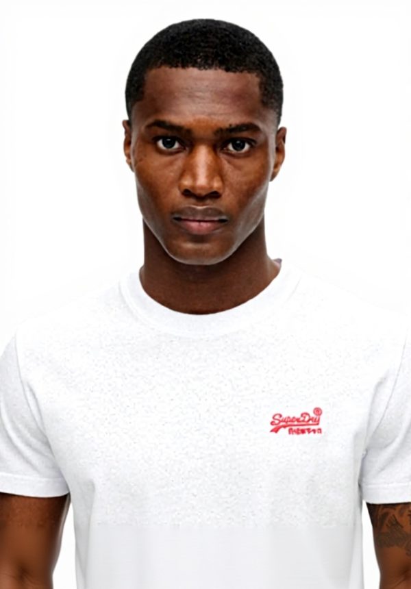 Superdry Herren T-Shirt Logo Emb Bio-Baumwolle schmale