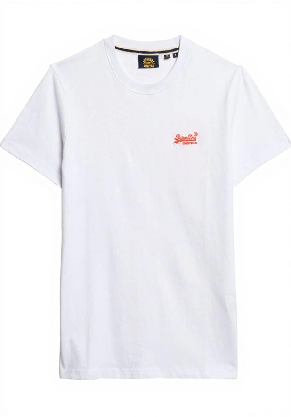 Superdry Herren T-Shirt Logo Emb Bio-Baumwolle schmale