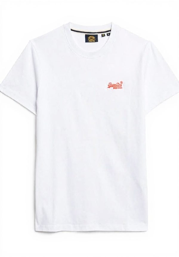 Superdry Herren T-Shirt Logo Emb Bio-Baumwolle schmale
