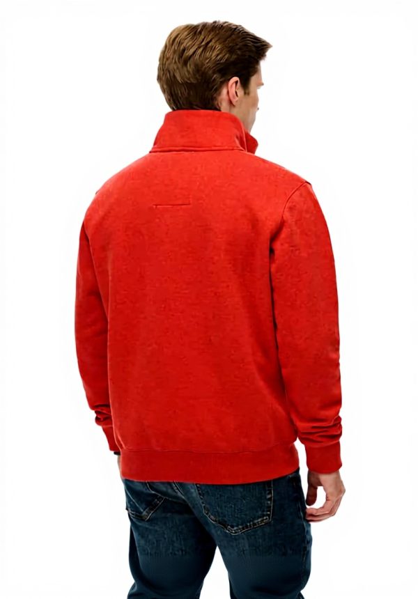 Superdry Herren Sweatshirt Halbreißverschluss Logo schmale