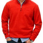 Superdry Herren Sweatshirt Halbreißverschluss Logo schmale