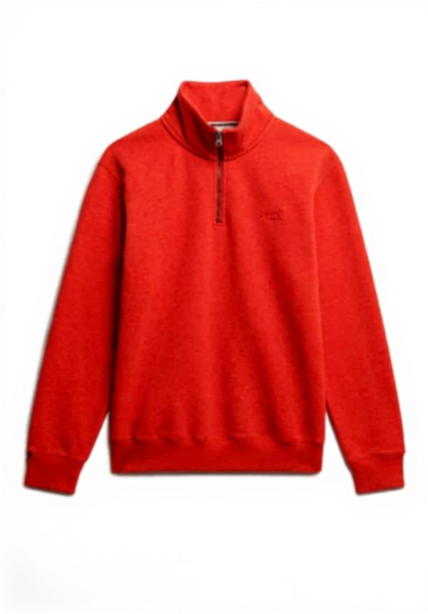 Superdry Herren Sweatshirt Halbreißverschluss Logo schmale