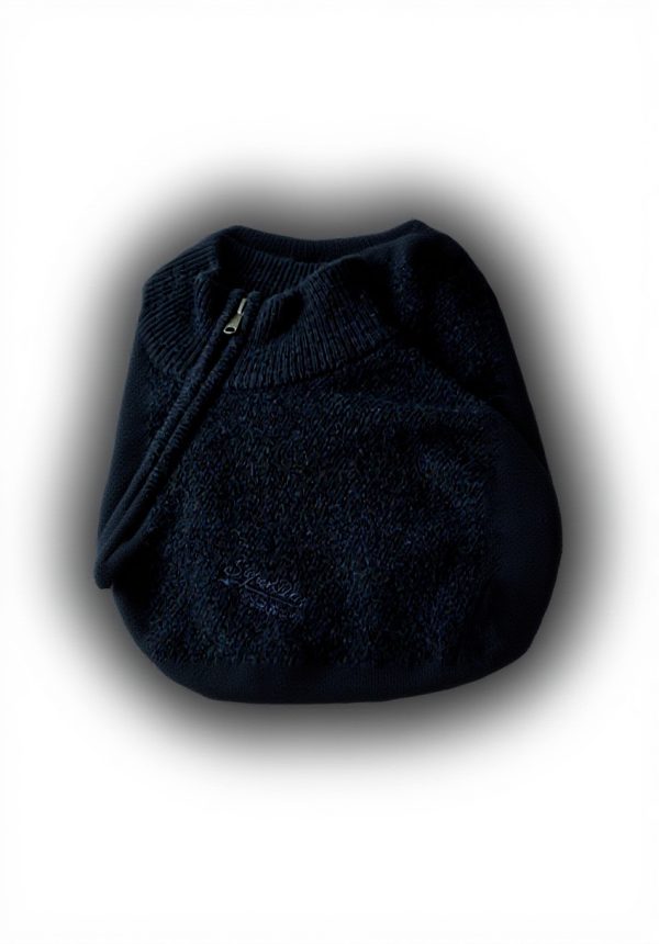 Superdry Herren Pullover Halbreißverschluss Strickpullover