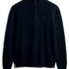 Superdry Herren Pullover Halbreißverschluss Strickpullover