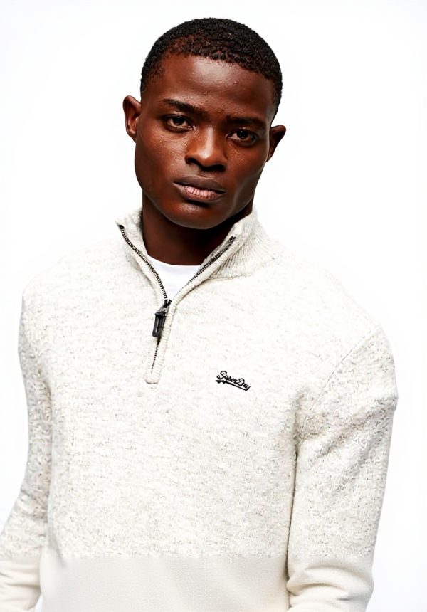 Superdry Herren Pullover Strickpullover Reißverschluss