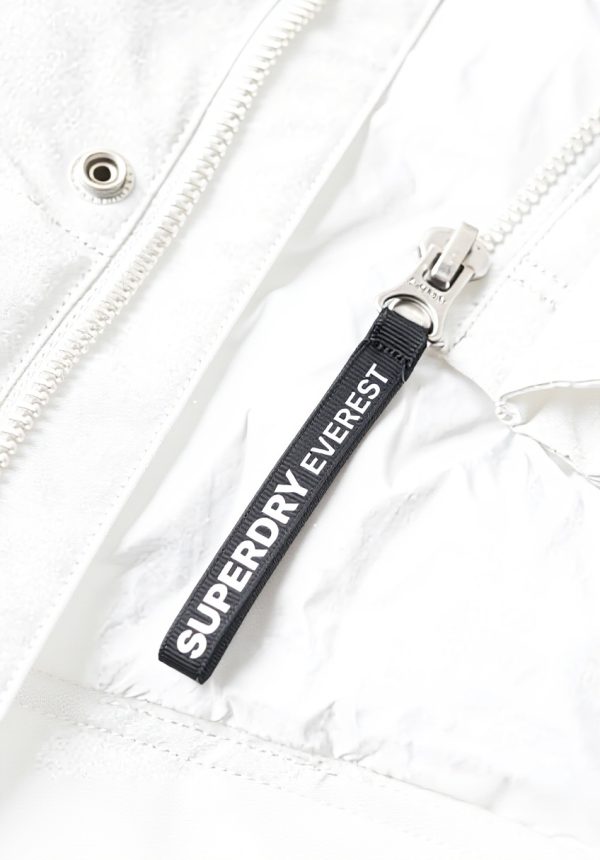 Superdry Herren Everest Puffer Gilet Kapuze wattiert schwarz