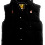 Superdry Herren Everest Puffer Gilet Kapuze wattiert schwarz