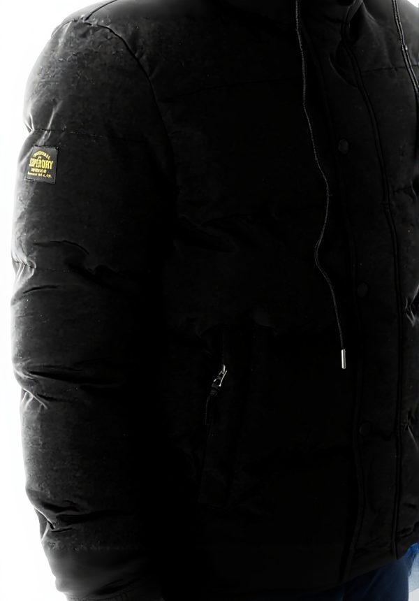 Superdry Herren Everest Pufferjacke Kapuze wasserabweisend