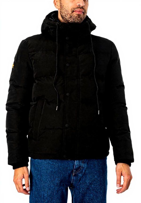 Superdry Herren Everest Pufferjacke Kapuze wasserabweisend
