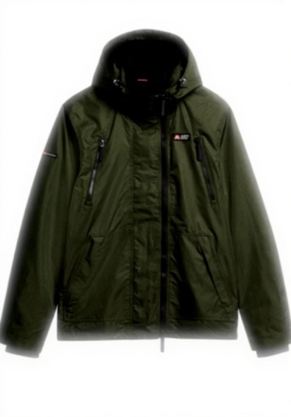 Superdry Herren Jacke Windbreaker Kapuze schmale Passform