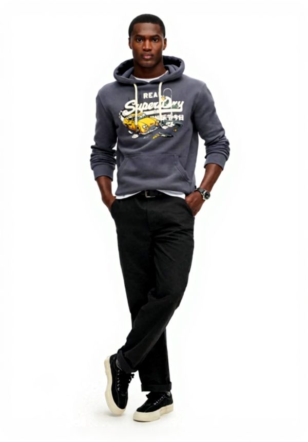 Superdry Herren Hoodie New York Grafik Vintage Logo