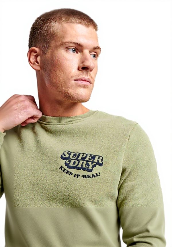 Superdry Herren Sweatshirt Vintage Cooper Ölgrün lässig