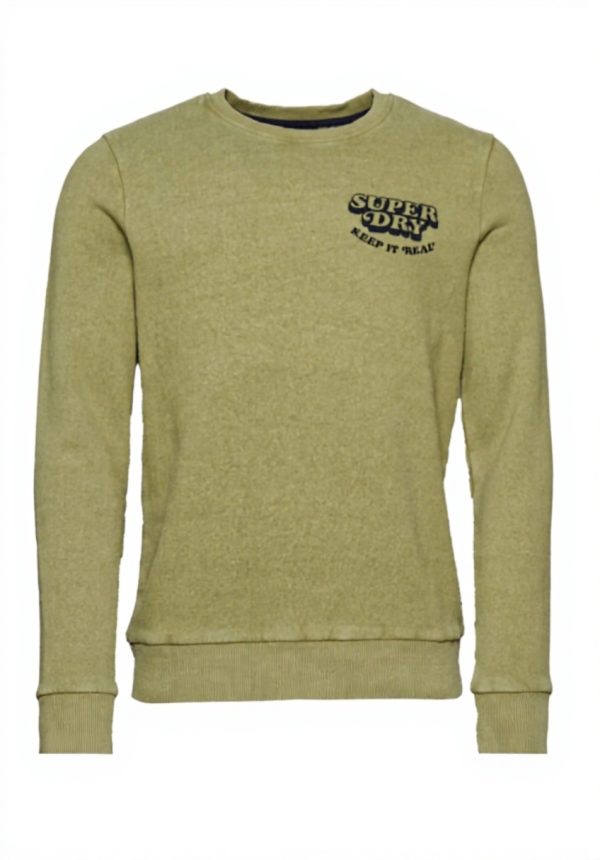 Superdry Herren Sweatshirt Vintage Cooper Ölgrün lässig
