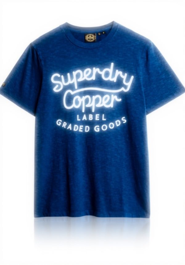Superdry Herren T-Shirt Kupfer Label Script Tee C1