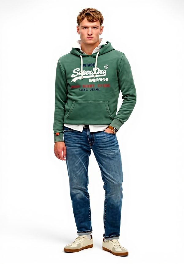 Kapuzenpullover Herren Superdry Vintage Logo Cali Relaxed
