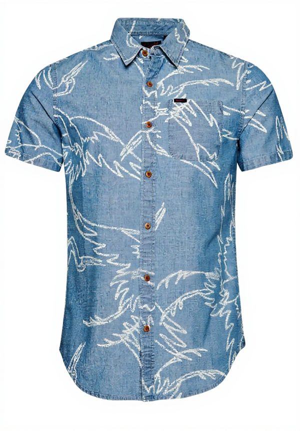 Superdry Herren Vintage Hemd Button-Down Kragen lässig