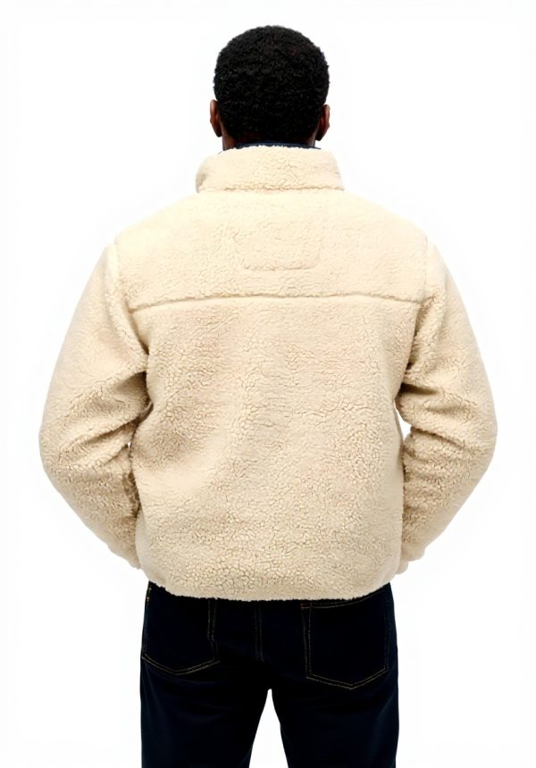 Superdry Herren Vintage Retro Borg Fleecejacke lockere