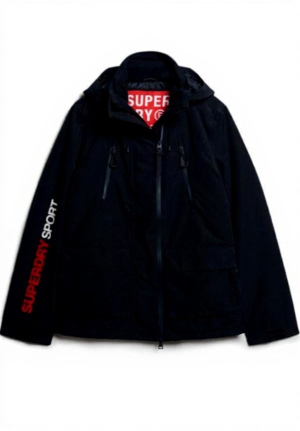 Superdry Herren Windcheater Jacke schmale Passform Kapuze
