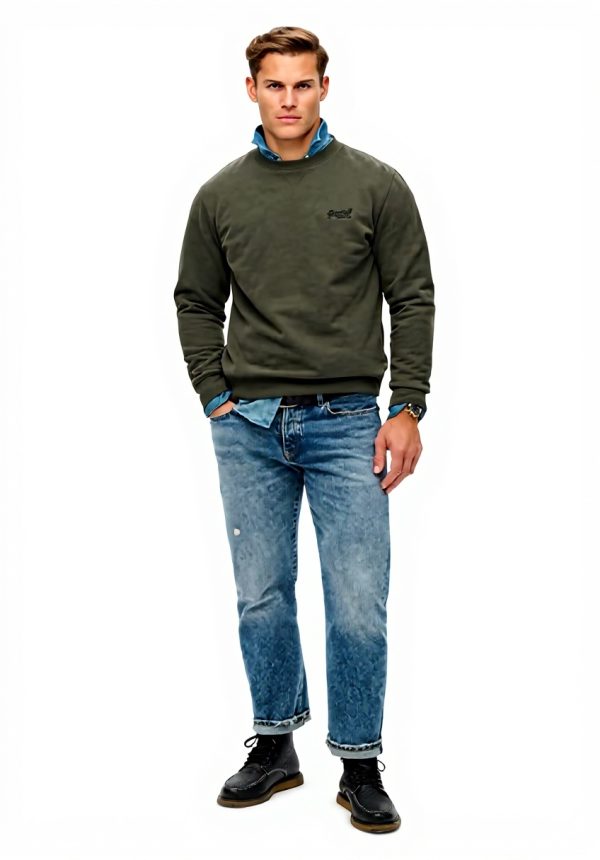 Superdry Sweatshirt Unisex Logo Crew Essential Loose Fit