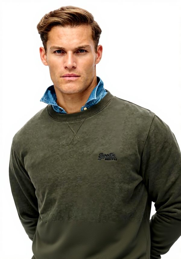 Superdry Sweatshirt Unisex Logo Crew Essential Loose Fit